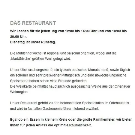 Restaurant Muehlenhof * 弗里森海姆